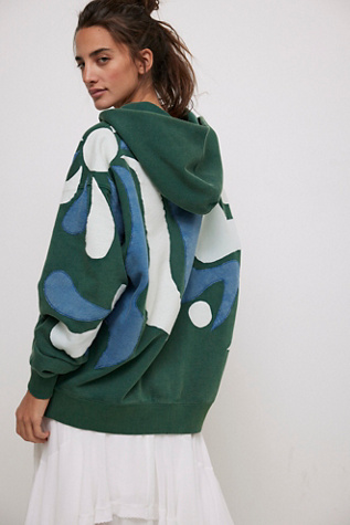 We The Free It's A Vibe Hoodie at Free People in Forest Pine Combo, Size: XL