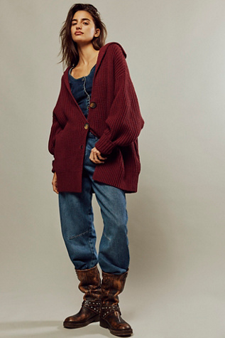 Swim Too Deep Cardi at Free People in Cinnamon Brown, Size: Small