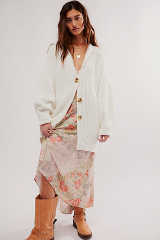 Swim Too Deep Cardi at Free People in Optic White, Size: Large