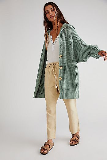 Details about   $58 Free People Womens Top Sweater Slim Cardigan Small S Knit Square Neck N105 