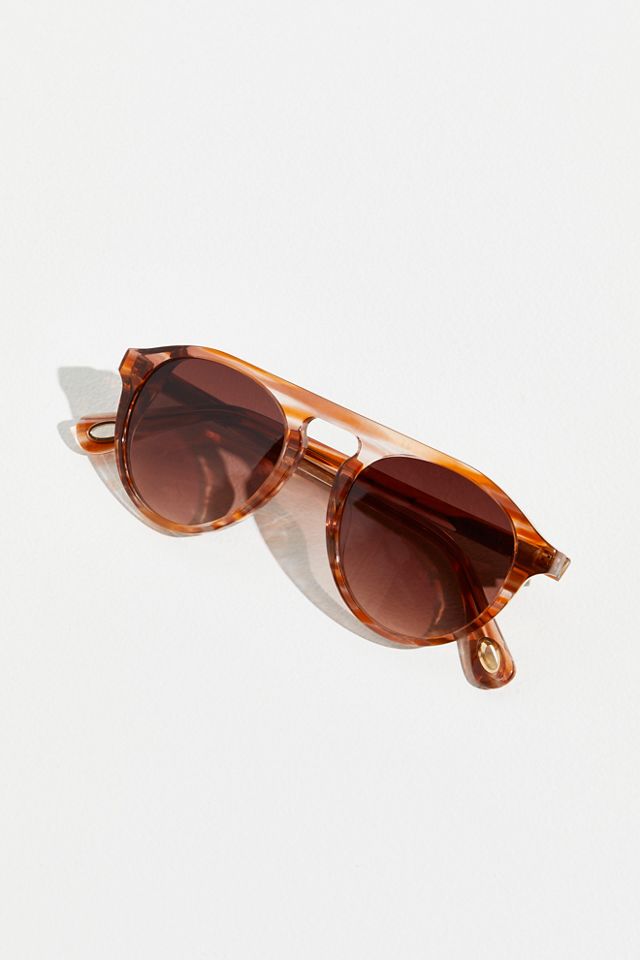Lele Sadoughi Brown Tortoiseshell Gradient Sunglasses Lele Sadoughi Jackie Square Sunglasses | Shopbop main image 4