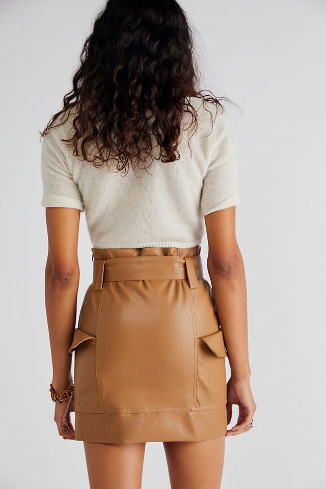Sandra Faux Leather Skirt #1