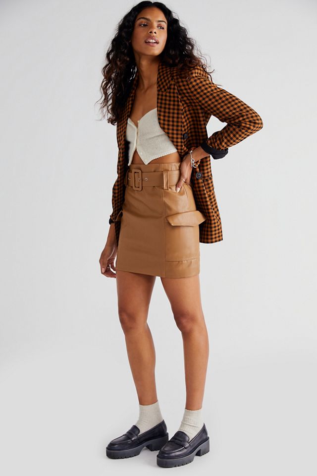 Sandra Faux Leather Skirt #3