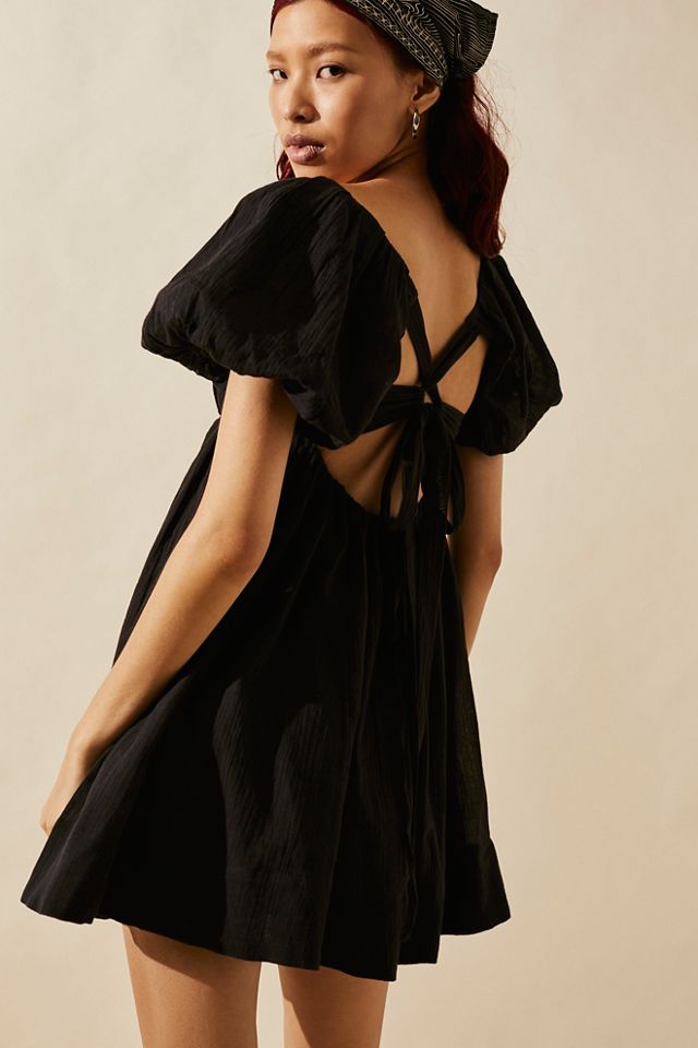 Free people black mini dress hotsell