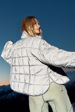 Reflective Pippa Packable Puffer Jacket by FP Movement at Free People, Silver, S