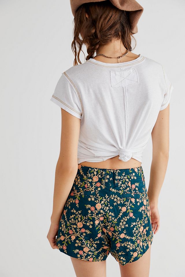 Short brodé patchwork #2