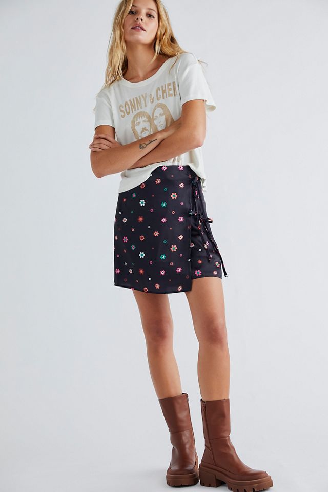 Ditsy Print Wrap Skirt #2