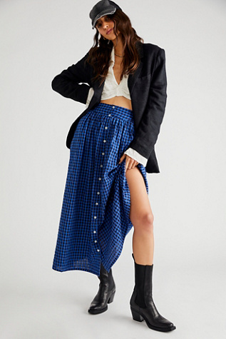 free people button down skirt