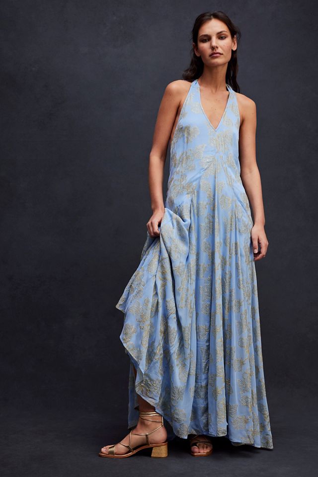 Free people hotsell blue maxi dress