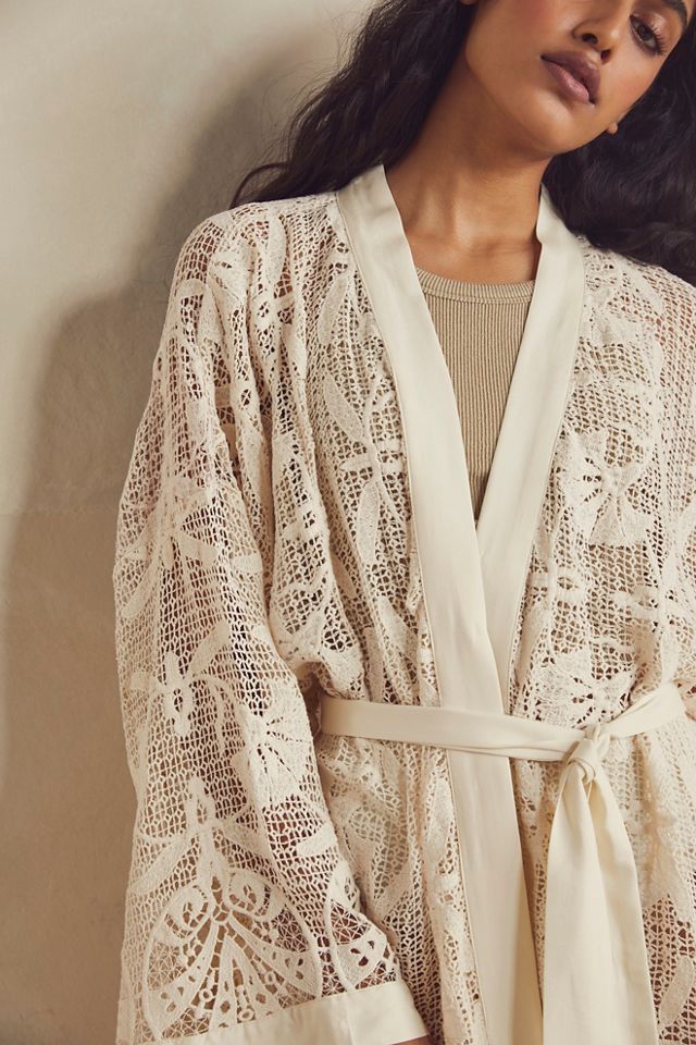 Reflection Flamingo Kimono #2