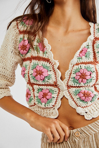 Nuria Crochet Cardigan Free People