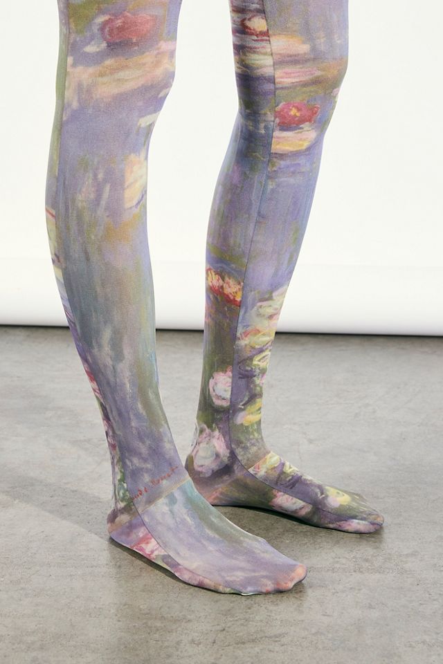 Water Lilies Printed Tights