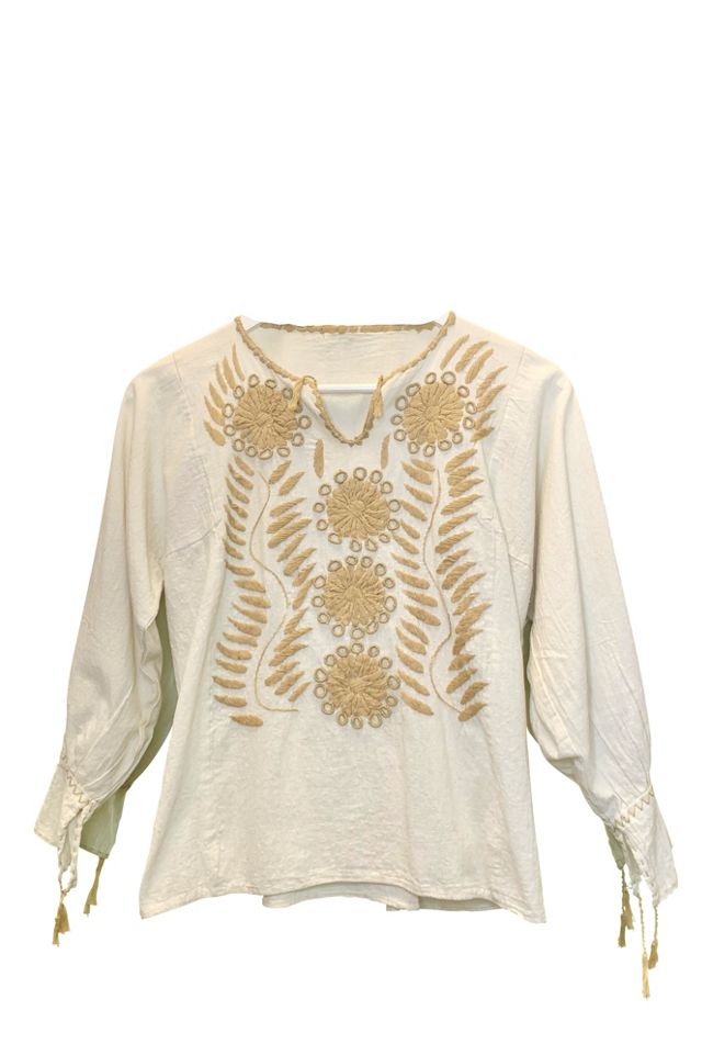 BRAND NE WOT Free People Embroidered Long Sleeve offers Blouse Top