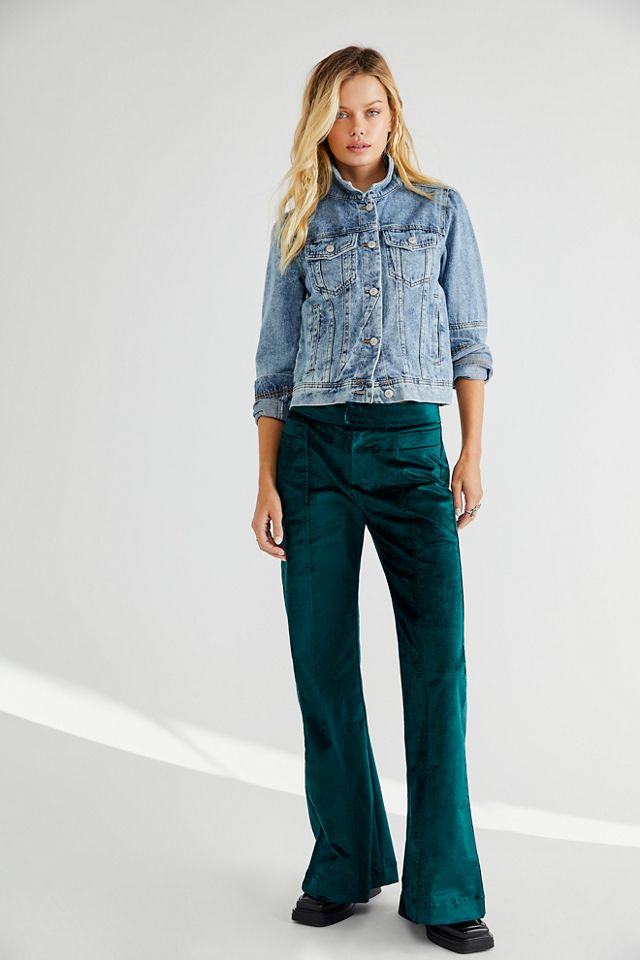 Free People Women's Walk With You Velvet Flare Trousers - Country Outfitter