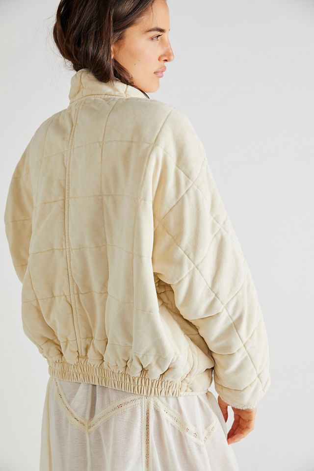 Dolman quilted knit on sale jacket free people