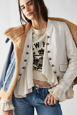 free people ruffle jacket