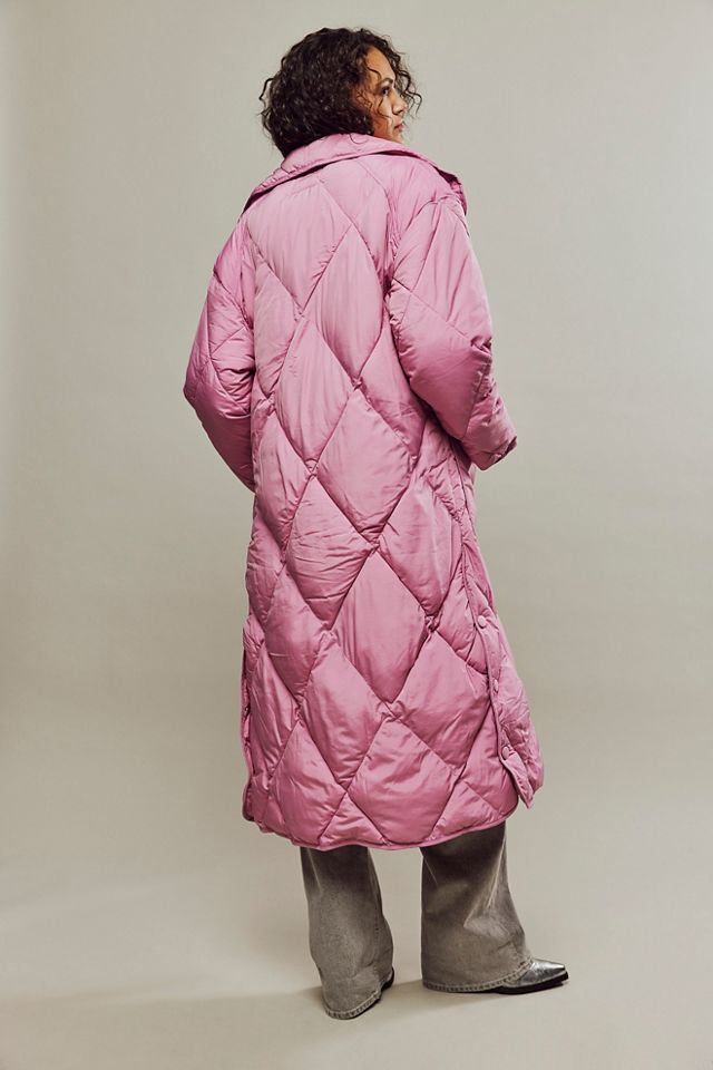 Free people clearance pink puffer jacket