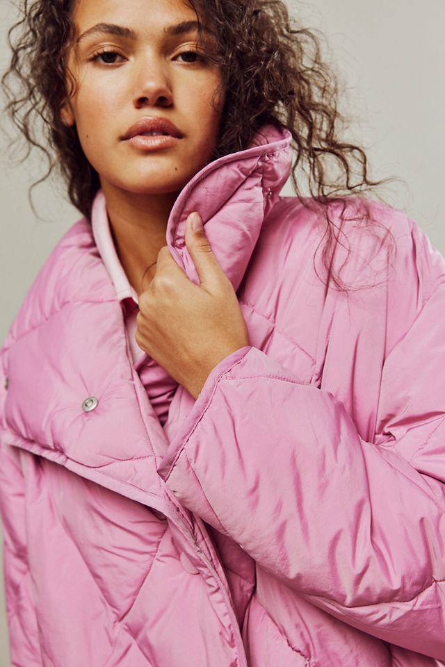 Free people cheap pink puffer