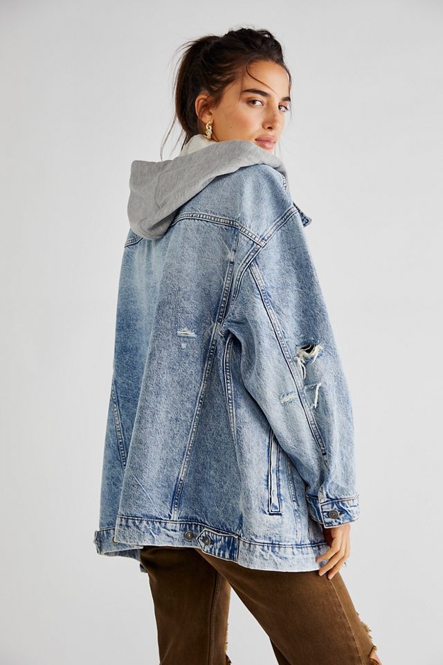 We The Free Flawless Hooded Denim Jacket #1
