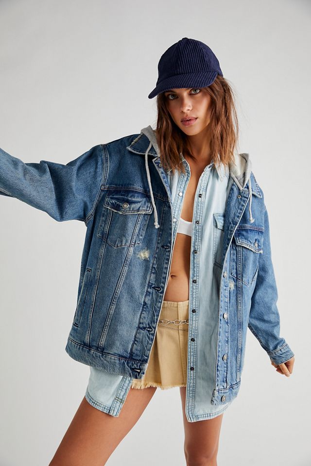 We The Free Flawless Hooded Denim Jacket