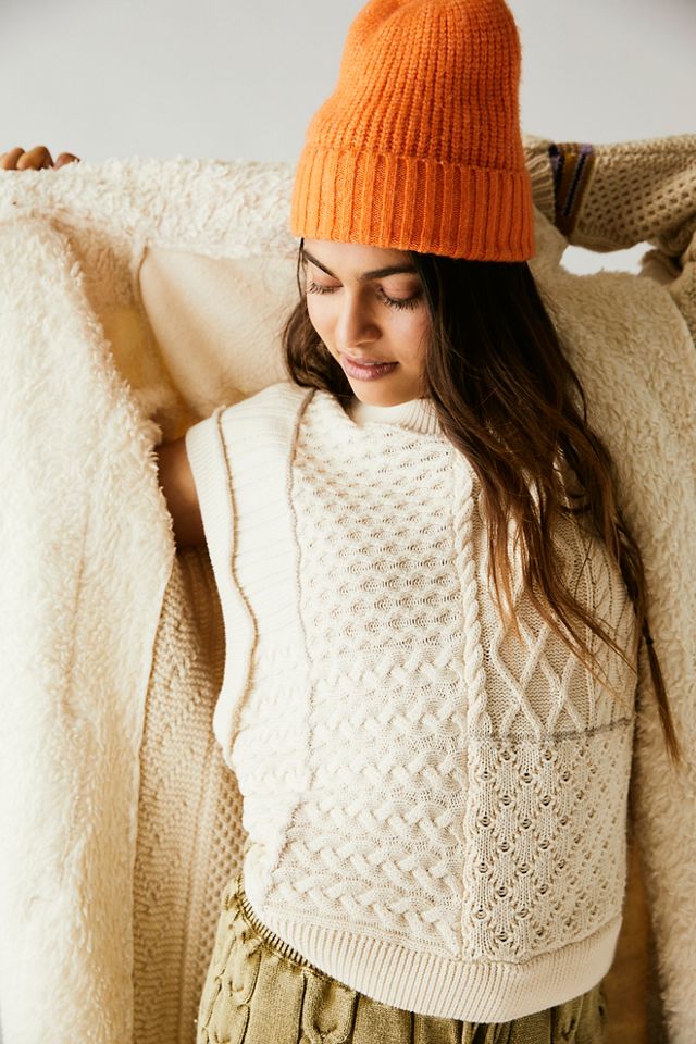 Winnie Waffle Cuff Beanie | Free People display picture 2