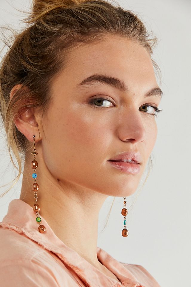 Regina Pearl Dangle Earrings Free People UK