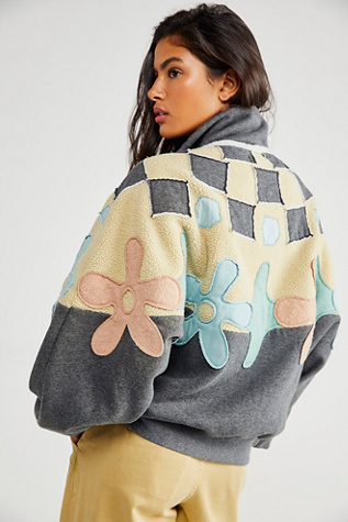 Free people go cheap on get floral sweatshirt