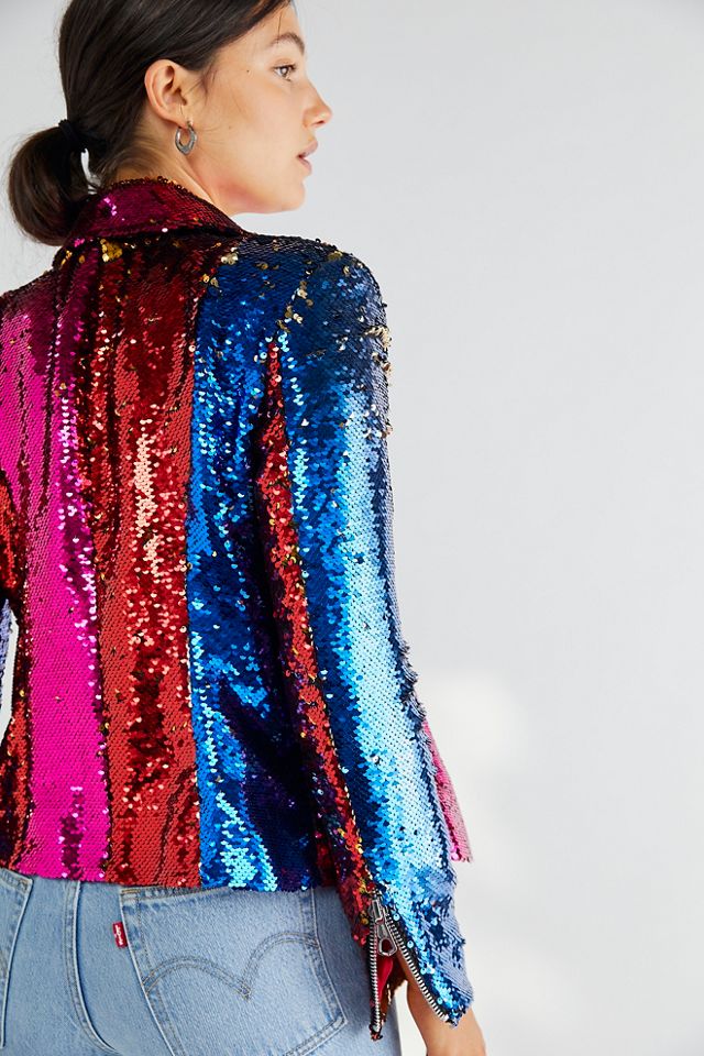 Any Old Iron Switch Sequin Moto Jacket #1