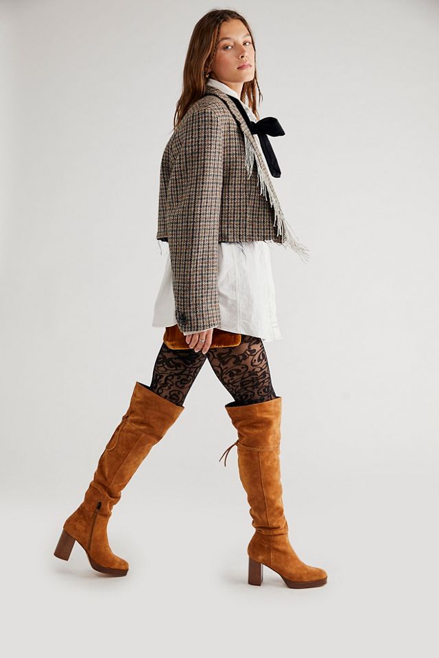 Free People Slouchy Suede Boots - Women's Shoes in Tan