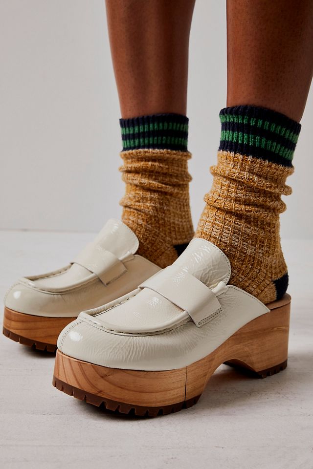 Free people wooden on sale clogs