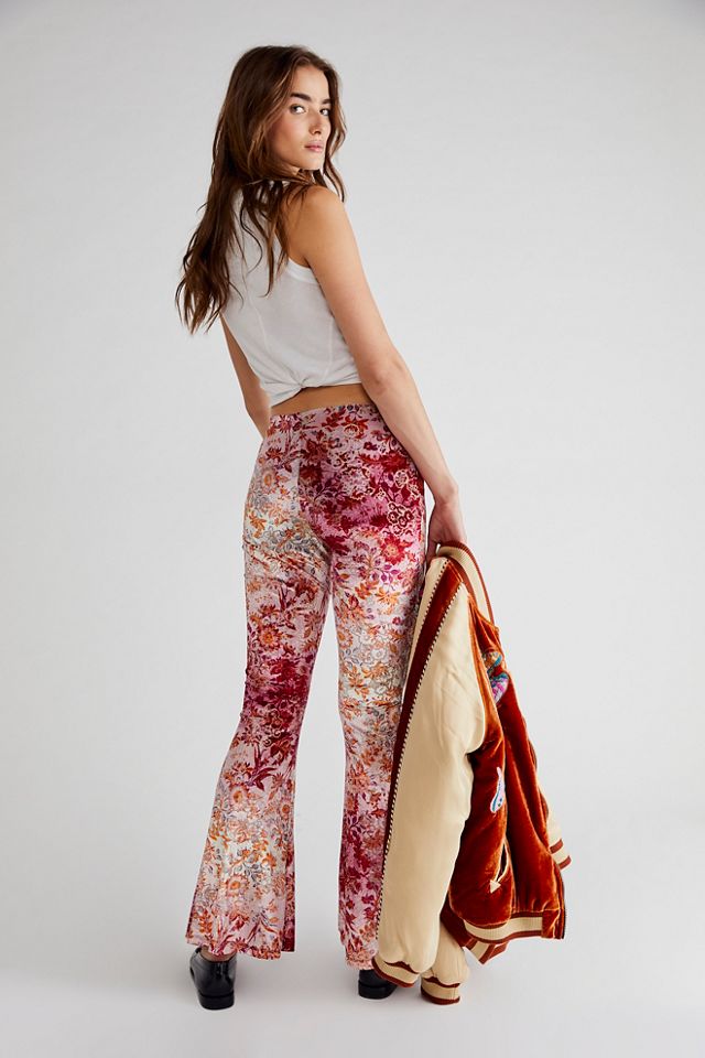 Midnight Rose Velvet Flare Pants | Free People