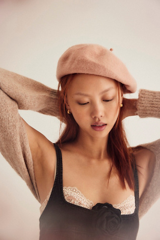 Du Jour Beret at Free People in Blush