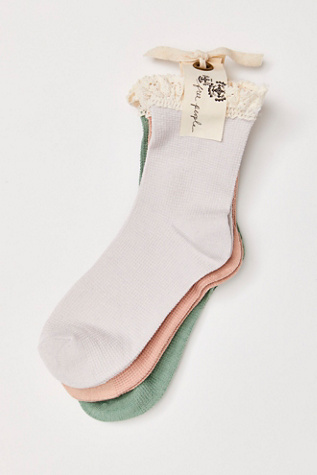 Ruffle Sock Pack at Free People in Tainted Love