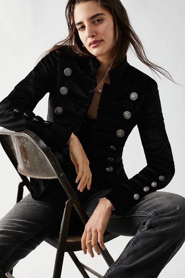 Velvet Military Jacket Free People UK