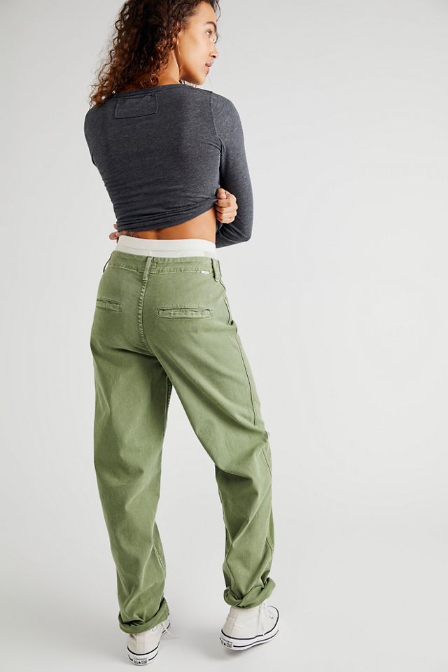 MOTHER High-Waisted Seamed Curb Side Heel Pants #1