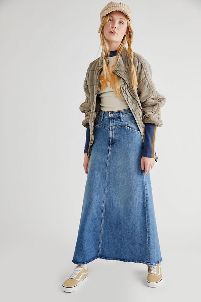 MOTHER The Yoke Front Circle Maxi Skirt