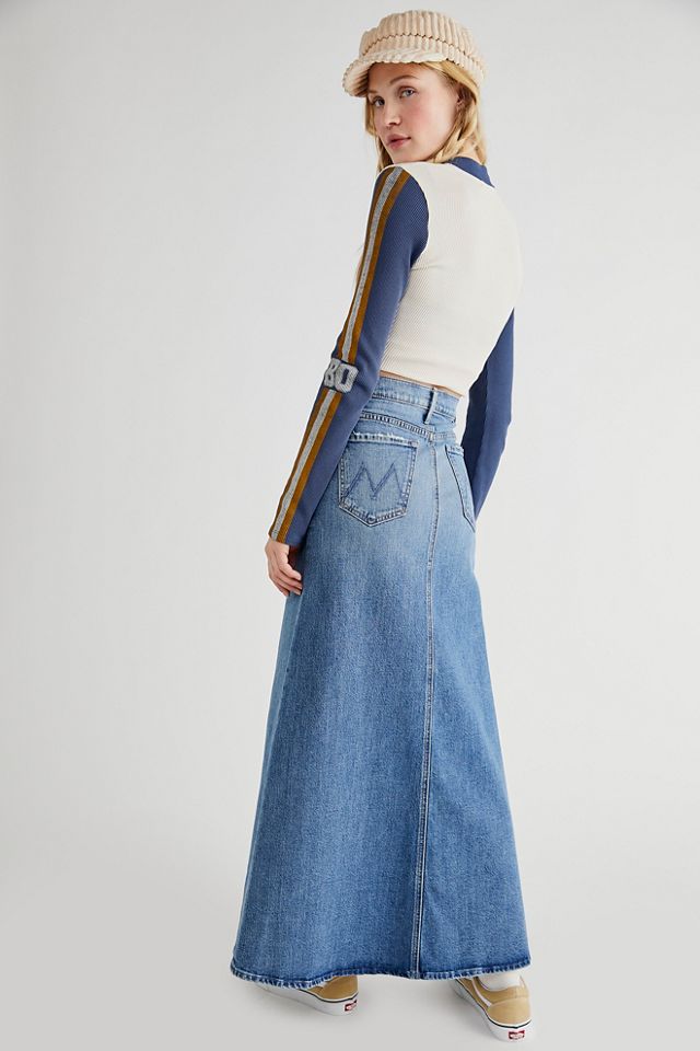 MOTHER The Yoke Front Circle Maxi Skirt | Free People