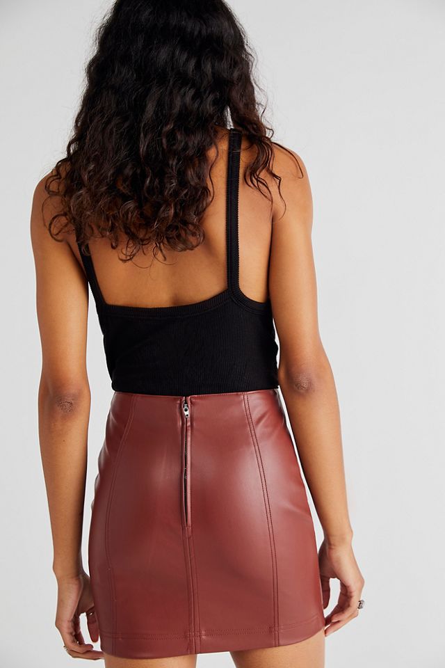 Modern Femme Vegan Leather Skirt #1