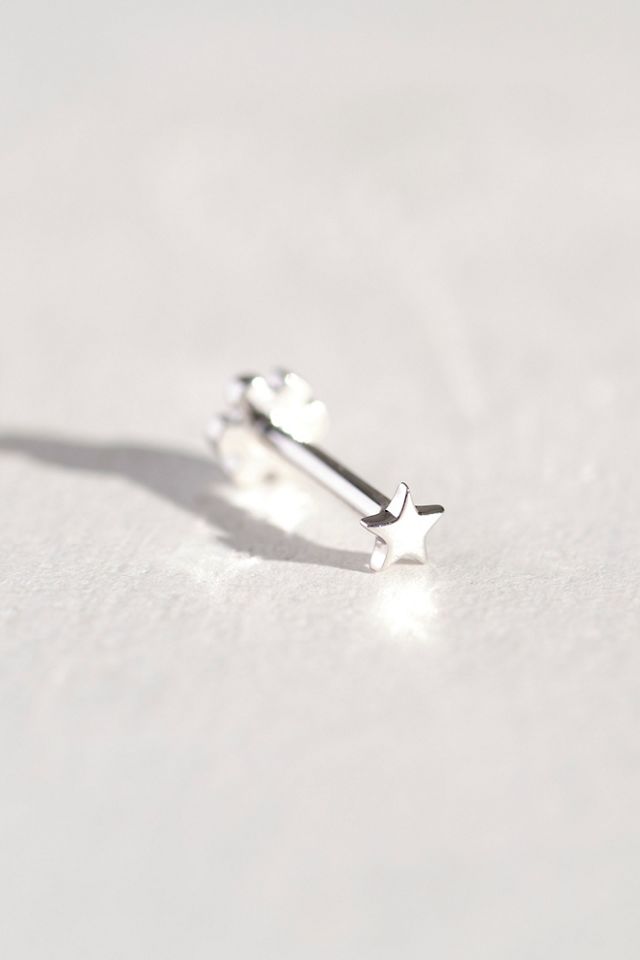 14k Star Threaded Stud Earring #1