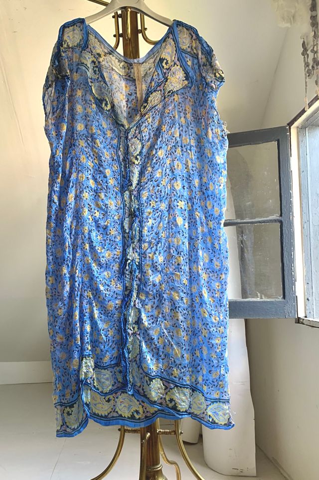 Anna Corinna Azule Block Printed Smock Dress