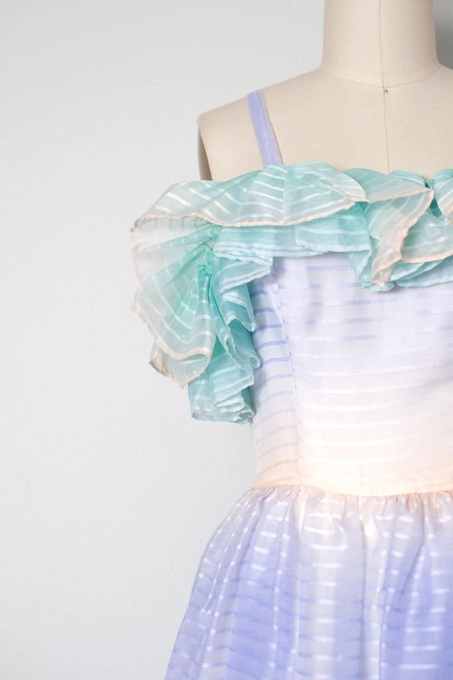 Vintage 1970s Pastel Ombre Maxi Dress Selected by SwaneeGRACE #3
