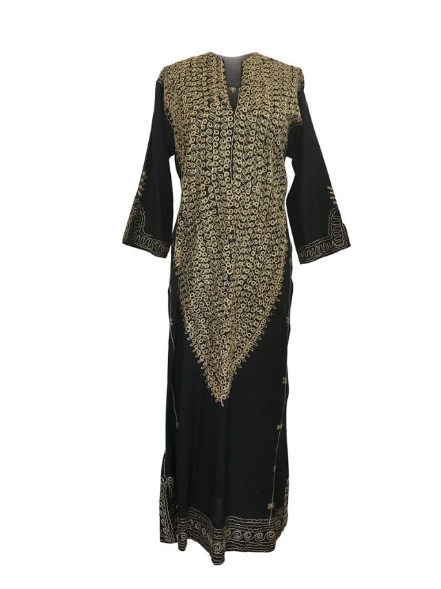 Vintage Black and Gold Caftan Dress Selected by Foundation Vintage ...