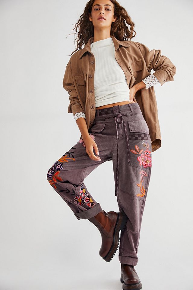 Dark Garden Embroidered Chino Pants