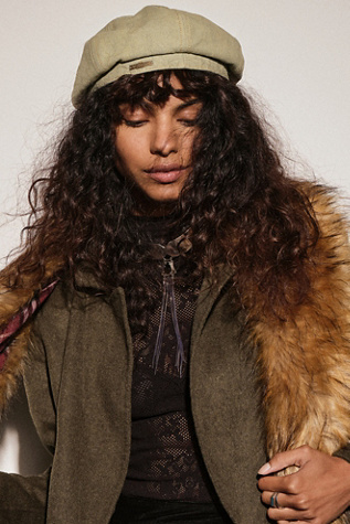 Jasper Indigo Slouch Newsboy Hat | Free People display picture 3