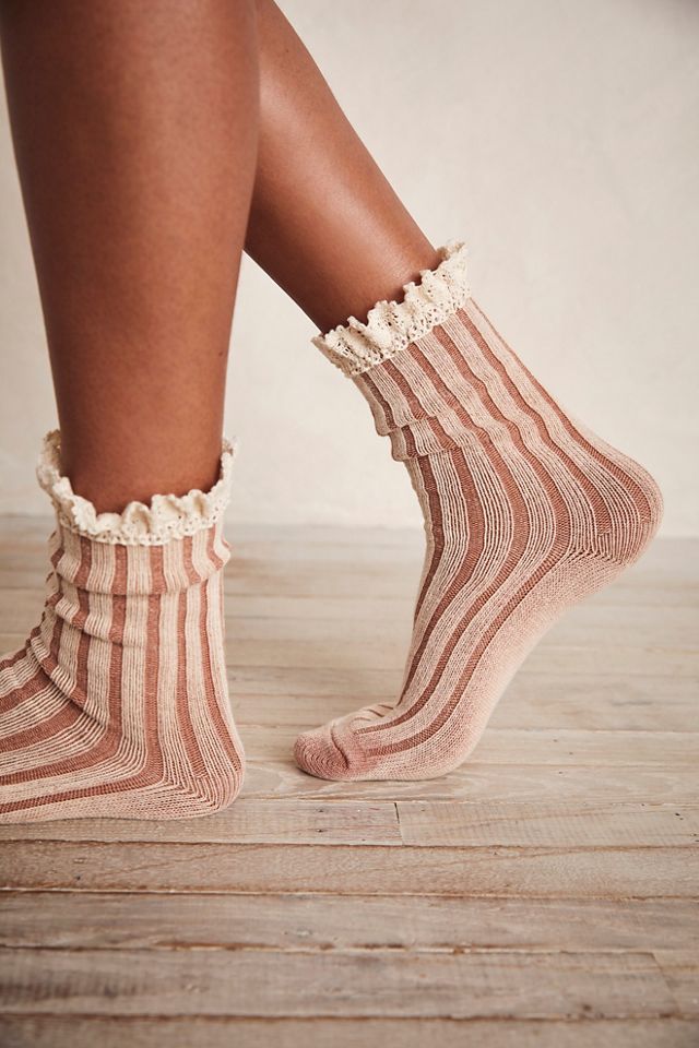 Molly Washed Ruffle Socks #1