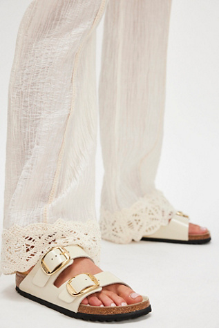 Birkenstock Arizona Big Buckle High Shine Sandals at Free People in White, Size: EU 37
