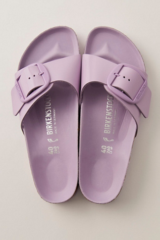 Birkenstock Madrid Big Buckle High Shine Sandals at Free People in Purple, Size: EU 38