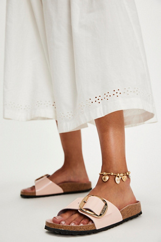 Birkenstock Madrid Big Buckle High Shine Sandals at Free People in Pink, Size: EU 40
