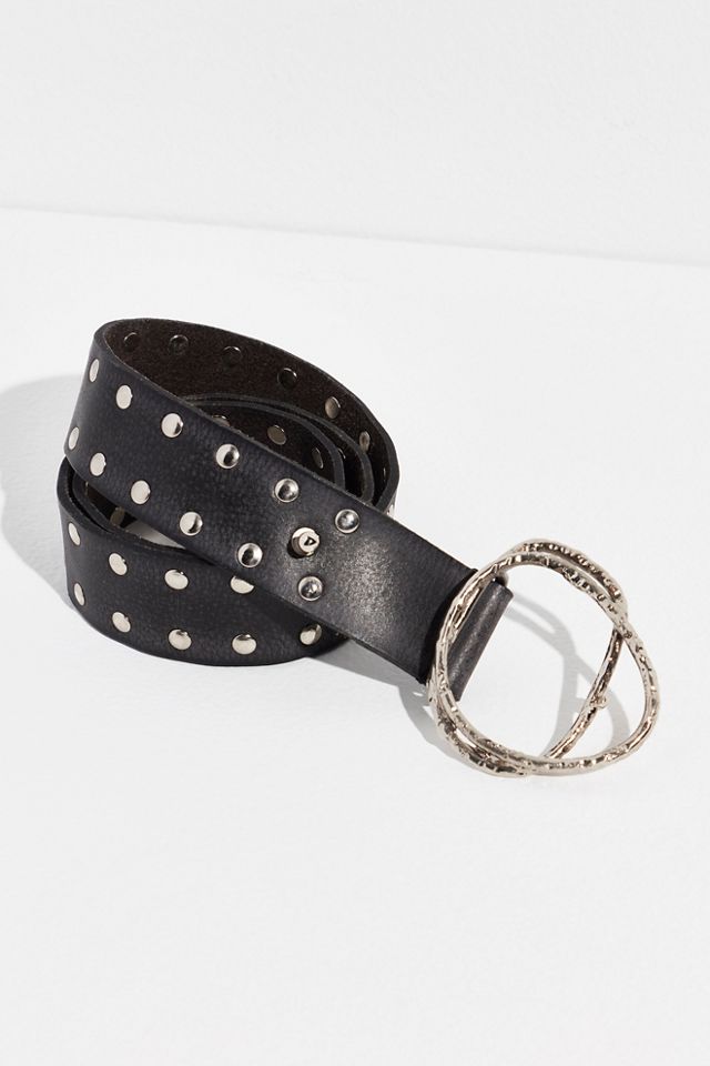 We the free lasso black leather studded belt m/l We The Free Lasso Studded Belt | Free People main image 3