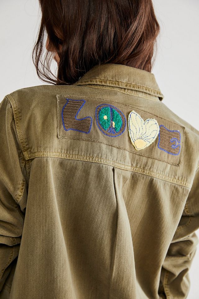 Embroidered Military Shirt Jacket #3